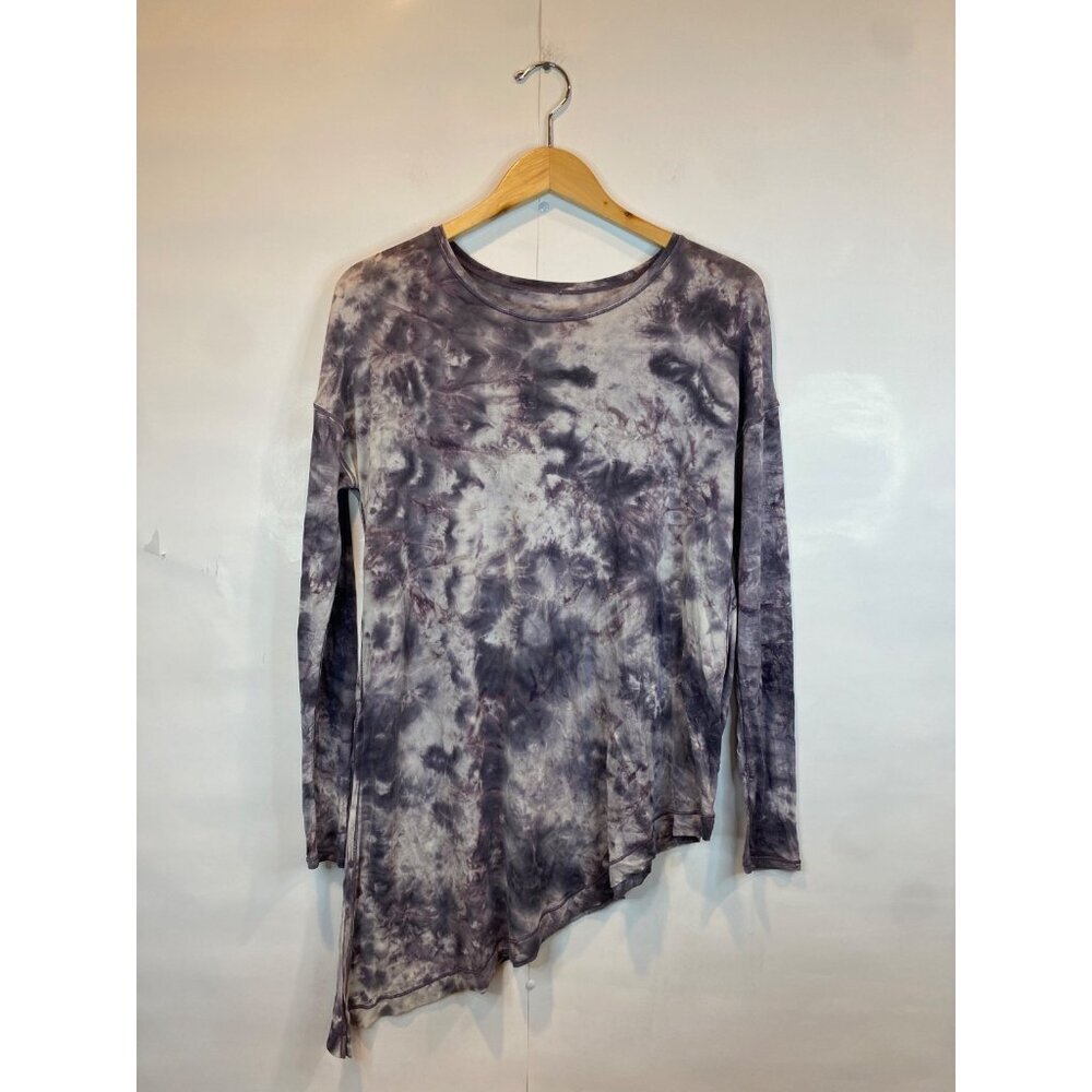 Lululemon To The Point Long Sleeve Mist Diamond Dye Glacier Grey Moonwalk Size 6